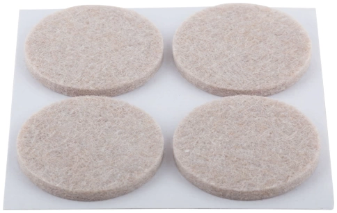 Подкладки для мебели самоклеющиеся круглые 34 мм 4 шт. войлок фото 4