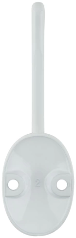 Крючок-вешалка двойной белый  фото 4