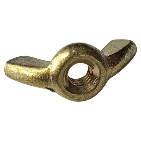 Гайка барашковая М4 DIN 315, латунная фото 2