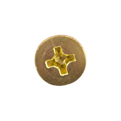 Винт потай 3х5 мм DIN 965, полная резьба, латунный фото 2