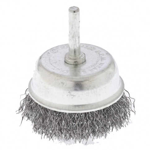 Щетка для дрели "чашка", со шпилькой, вит.проволока 0,3мм, Сибртех фото 4