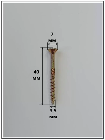 Саморез по дереву потайной Torx 3,5х40 ЖЦ, 20 шт. фото 2