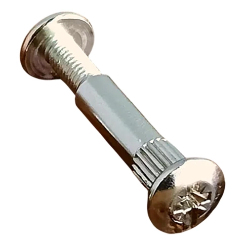 Стяжка межсекционная 4х27 мм никельная: винт 4х15мм+гильза 5х27мм фото 1