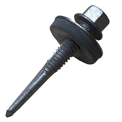 Саморез кровельный 5х32 мм, с увеличенным сверлом HE5-R-Z 19,5 мм, оцинкованный фото 1