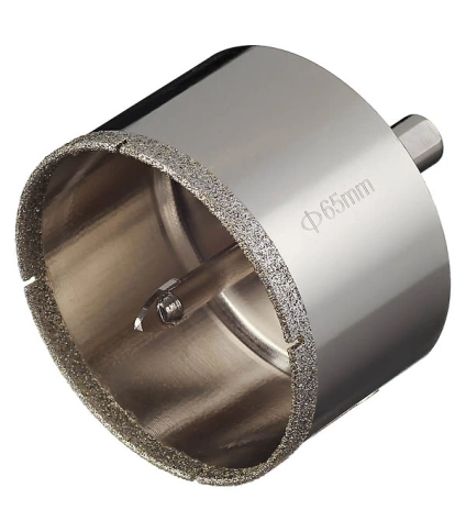 Коронка по керамике и кафелю, алмазная с центрир.сверлом 65 мм  фото 1