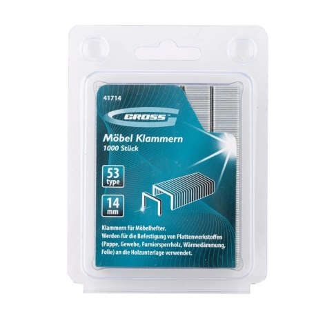 Скобы для степлера мебельного усиленные тип 53 1000 шт Gross фото 3