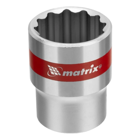 Головка торцевая хромированная 12-гранная 22 мм под квадрат 1/2 CrV Matrix фото 1