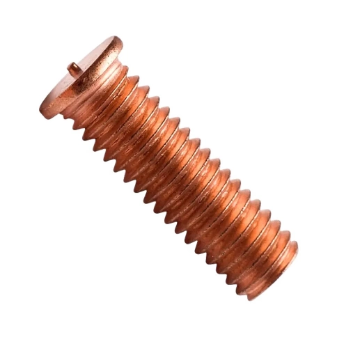 Приварная шпилька резьбовая DIN 32501 М6х50 омедненная, 1000 шт. фото 1