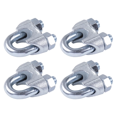 Трос стальной d3 с зажимами (4 шт.) ОЦ  без оплетки фото 3