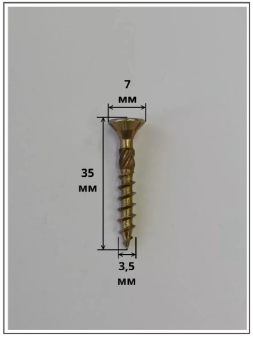 Саморез по дереву потайной Torx 3,5х35 ЖЦ, 50 шт. фото 2