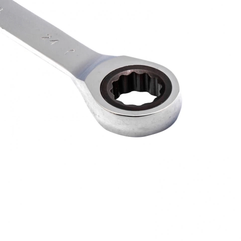 Ключ комбинированный трещоточный зеркальный хром 24 мм CrV Matrix фото 3