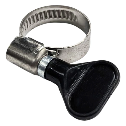 Хомут червячный с барашком 16-27 мм, нержавеющая сталь W2 фото 1