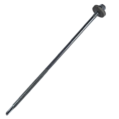 Саморез для сэндвич-панелей 6,3/5,5х205 мм, оцинкованный фото 1