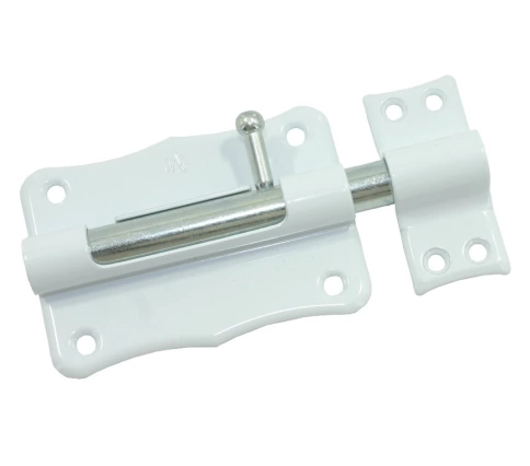 Задвижка дверная с фиксацией фигурная площадка ЗТ-2-85 оцинкованная Металлист фото 1