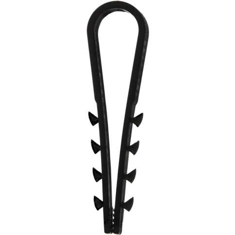 Дюбель-хомут для крепления кабеля черный фото 2