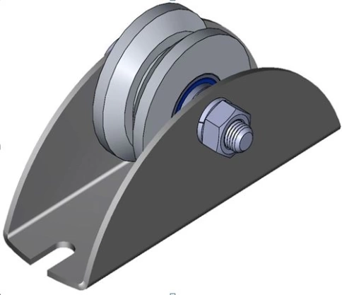 Ролик на малой платформе Р3616м, d65мм под угол ,металл, 2шт фото 5