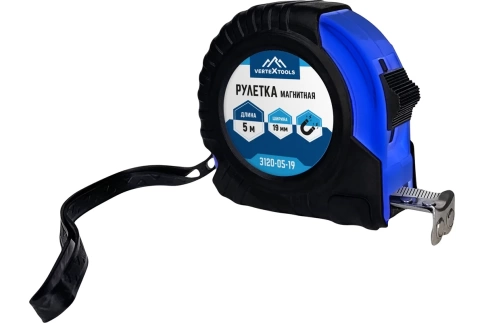 Рулетка магнитная 5м х 19мм фото 1