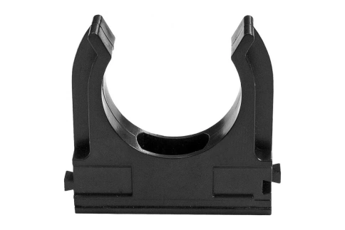 Крепеж клипса для трубы d 16 черная , 50 шт. фото 1