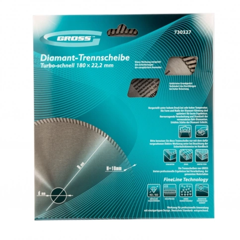 Диск алмазный турбо сухое резание Gross фото 12