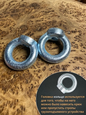 Рым гайка М20 оцинкованная DIN582, 4 шт. фото 4