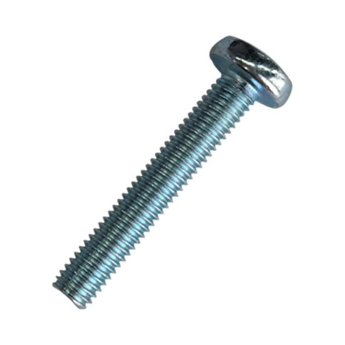 Винт с полукруглой головкой М6х35 мм DIN 7985, оцинкованный, полная резьба фото 1