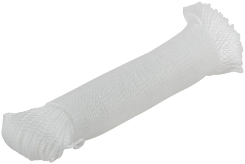 Нить крученая 2 мм х50 м, 1500 текс, р/н=70 кгс, белая фото 2