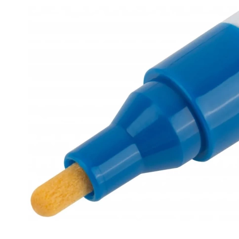 Маркер строительный с жидким красящим составом, алюминиевый корпус, синий фото 2