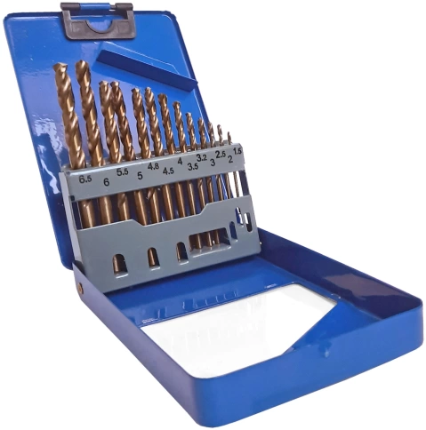 Набор сверл по металлу Cutop Profi с кобальтом 5%, в мет.кор.1,5-6,5мм(через 0,5мм+3,2мм;4,8мм),13шт фото 4