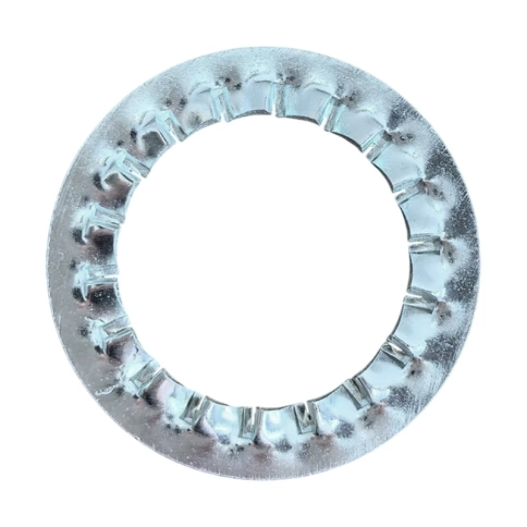 Шайба зубчатая М5 DIN 6798 тип J, оцинкованная фото 2