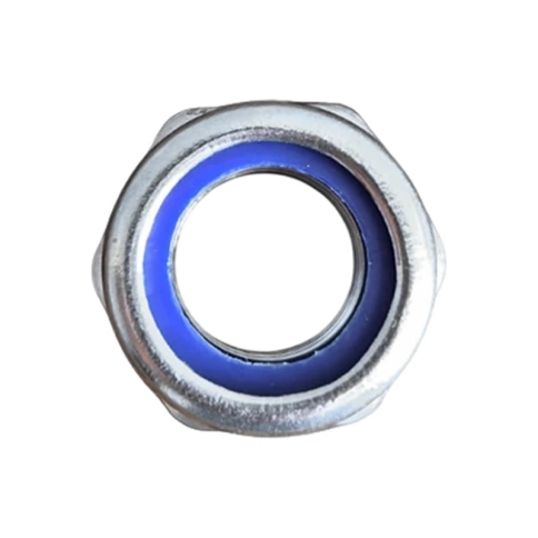 Гайка с полимерной вставкой М12х1,5 мм DIN 985, класс прочности 8, оцинкованная фото 2