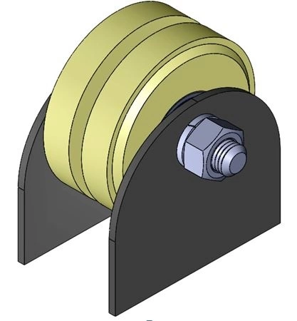 Ролик на пластинах d 70 мм под полосу 35мм, капролон, 4 шт. фото 6