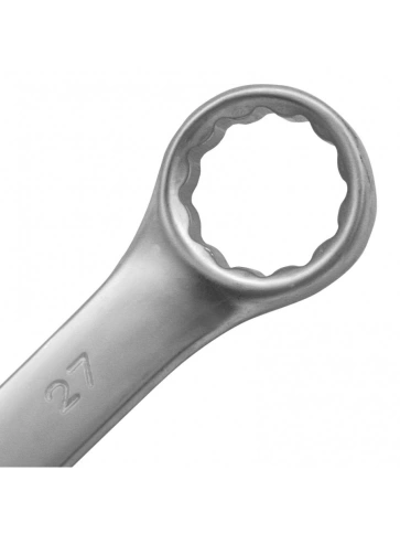 Ключ комбинированный матовый хром 27 мм CrV Matrix фото 7