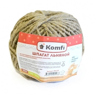 Шпагат льняной 50 м 1250 текс HRL050T Komfi фото 1