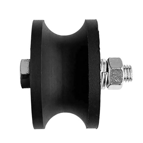 Ролик d70 мм ЧР2707 под трубу d3/4 d25 мм, черный капролон фото 1