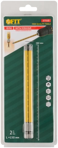 Биты кованые, сталь S2, одностор. РН2, 2шт. Профи, блистер фото 5