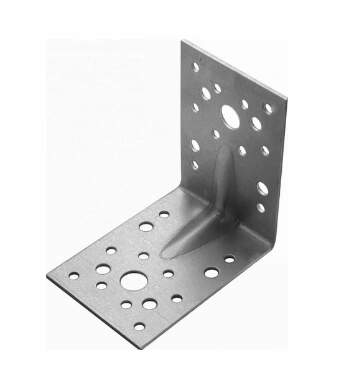 Крепежный уголок усиленный 50х50х35 мм, оцинкованный фото 1