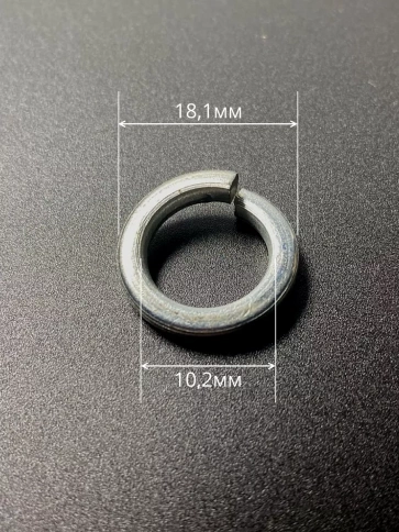 Шайба гровер пружинная нержавеющая М10 А2 DIN127, 50 шт. фото 2