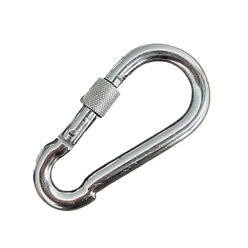 Карабин c фиксатором *9 оцинкованный DIN 5299 D фото 1