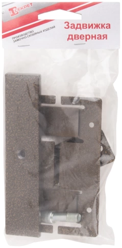 Задвижка накладная усиленная для дверей прямоугольный ригель бронза фото 3