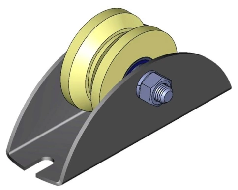 Ролик на платформе d70мм, под угол шир.35мм,капролон 4 шт. фото 6