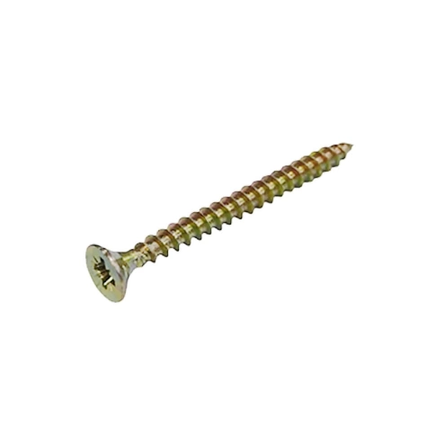 Шуруп для дерева потай 6,0х70 мм, желтый цинк фото 1