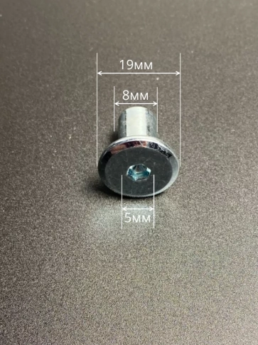 Мебельная гайка Эриксона М8 с плоской головкой, 10 шт. фото 4