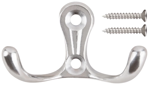 Крючок двойной хром(66892) фото 1