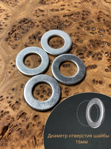 Шайба М16 оцинкованная DIN125, 10 шт. фото 3