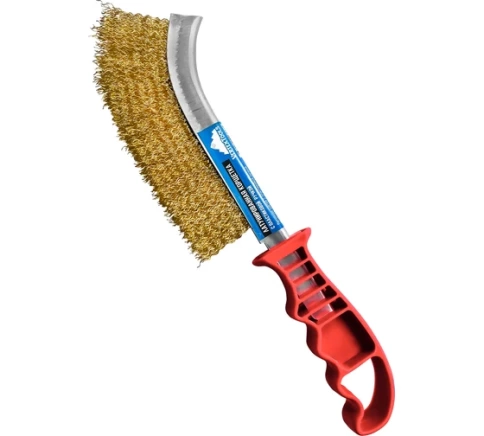 Щетка по металлу с пластмас. ручкой 4-рядная фото 1
