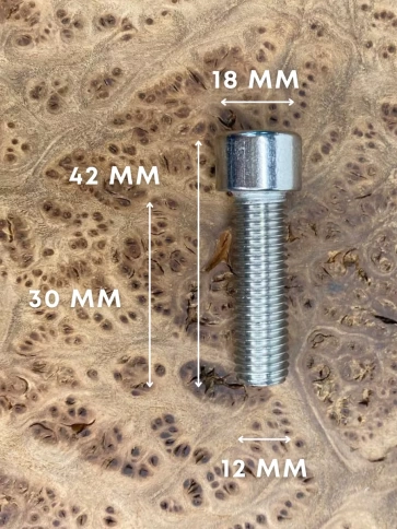 Винт нержавеющий шестигранник  М12х30, DIN 912, 4 шт фото 3