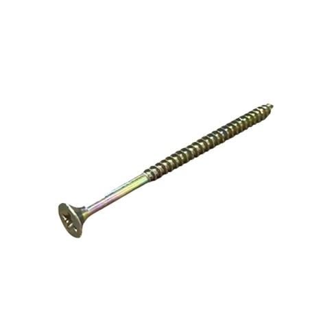 Шуруп для дерева потай 6,0х90 мм, желтый цинк фото 1