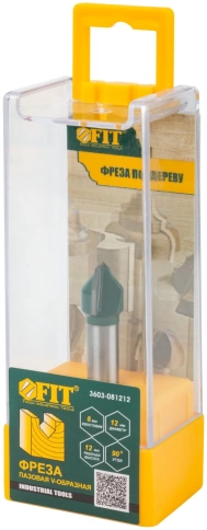 Фреза пазовая V-образная DxHxL:12х12х47,7 мм фото 3
