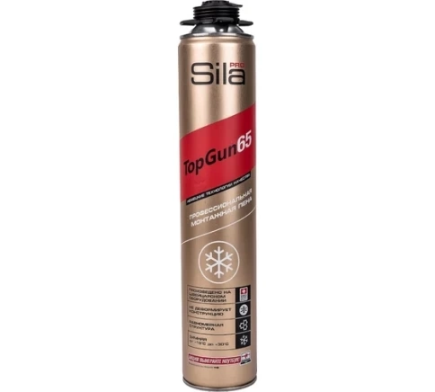 Пена монтажная профессиональная Sila Pro TopGun 65 winter, 875 мл фото 1