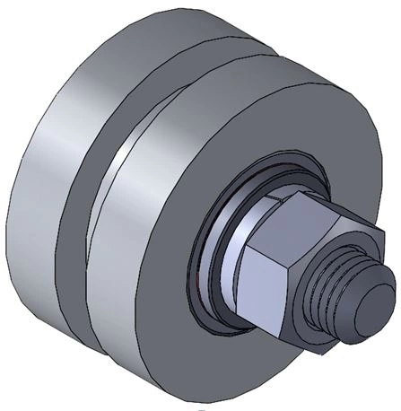 Ролик для ворот d 65 мм под полосу шир.30 мм,металл, 4 шт. фото 6
